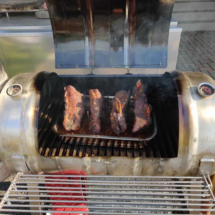 Gratar barbeque bbq butoi smoker afumatoare INOX