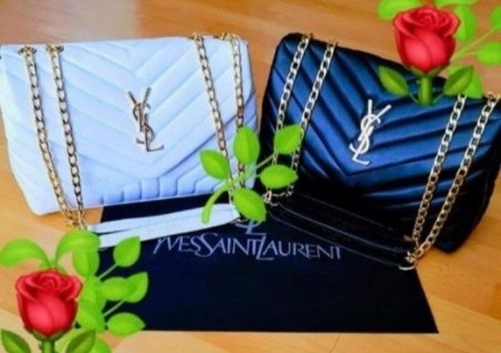 Geanta damă (alba și neagra),accesorii metalice aurii, saculet, etiche