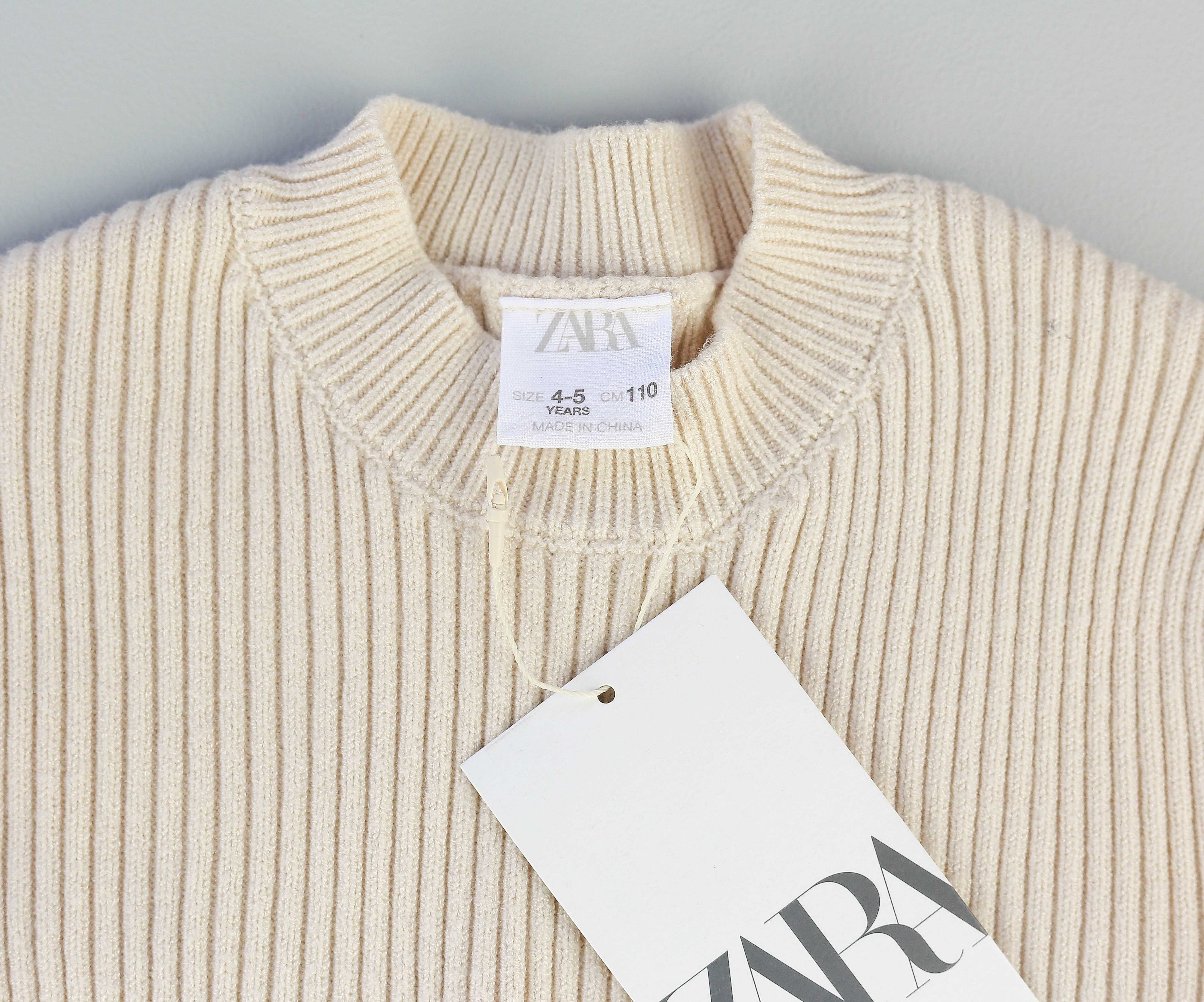 Чисто нова рипсена, много мека детска блуза на марката ZARA.