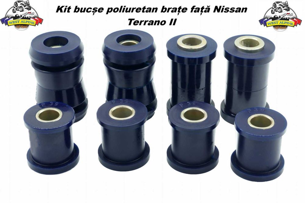 Kit complet bucse poliuretan Nissan Terrano 2 + Panhard/Bara stabiliza