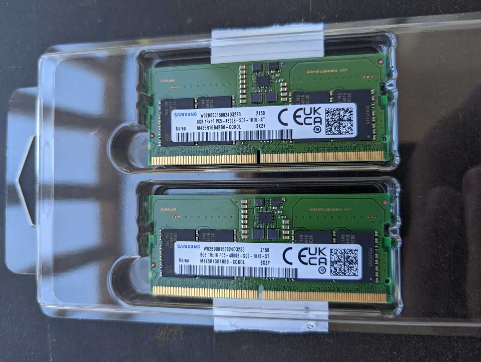 Memorie laptop 16GB (2x8GB) DDR5 SODIMM 4800 MHZ CL40