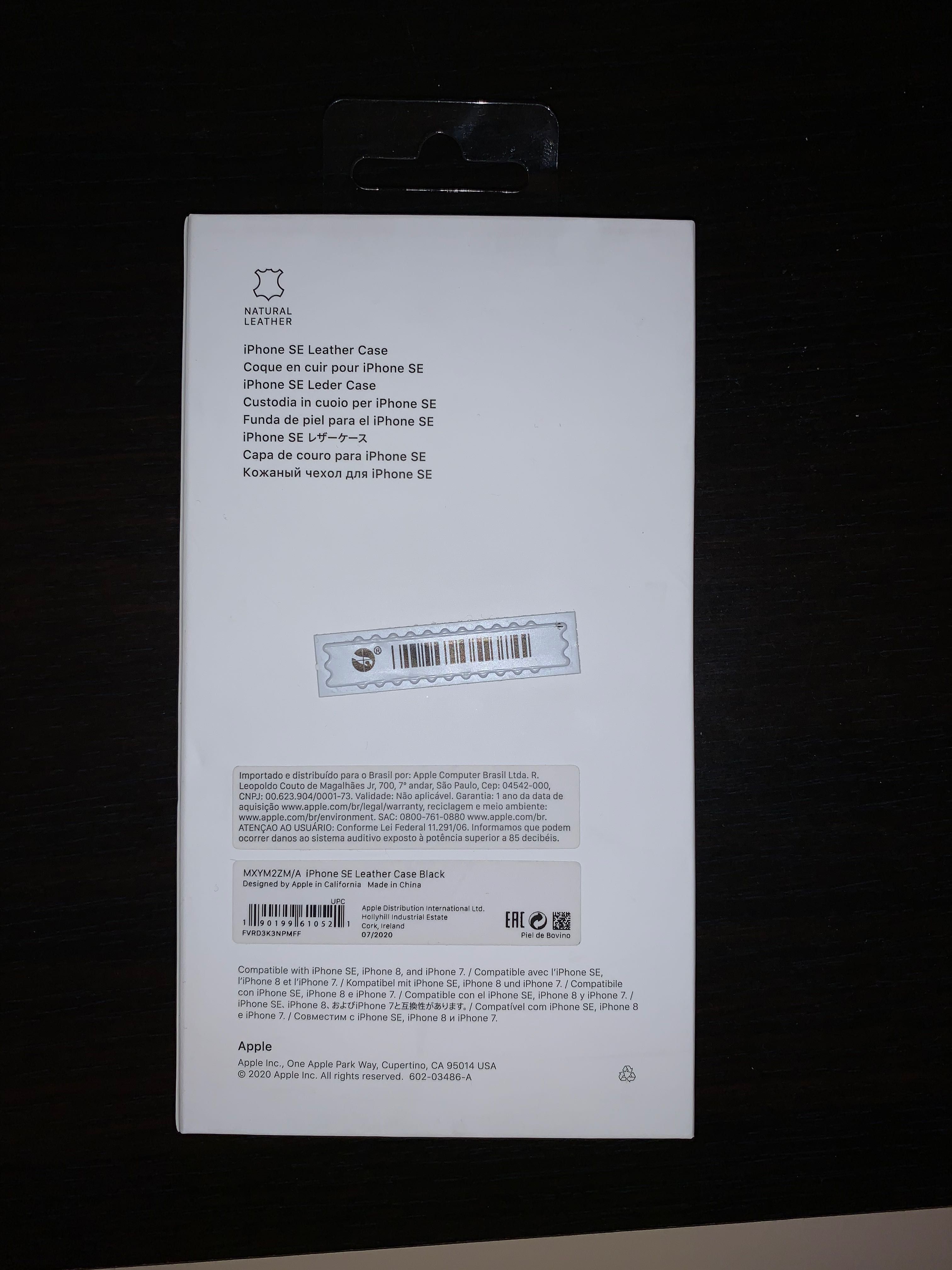 Husa Apple Iphone piele neagra, se 2 , 8 , 7, 6s originala Apple