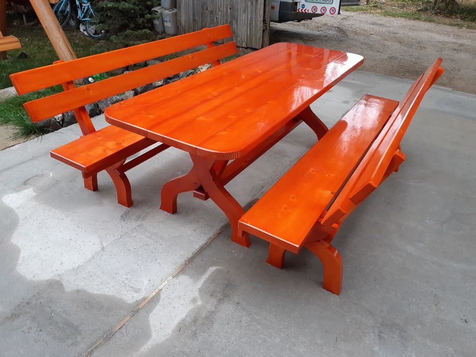 Set gradina - Masa+scaune+banci (masa cu scaune)