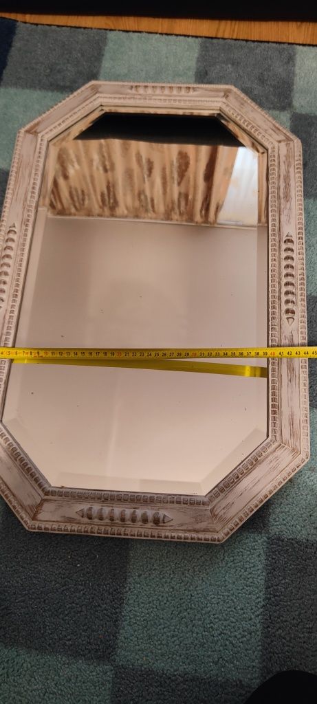 Oglinda Veche din cristal cu rama din lemn