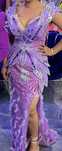 Rochie de eveniment de culoare mov purtata o singura dată