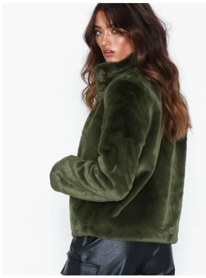 Дамско пухкаво палто ONLY, размер XS, изкуствен косъм