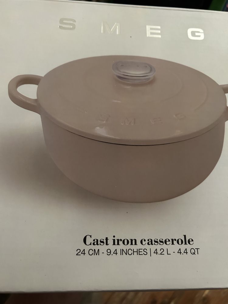 Smeg кастрюля сковорода жаровня 4,2л cast iron casserole