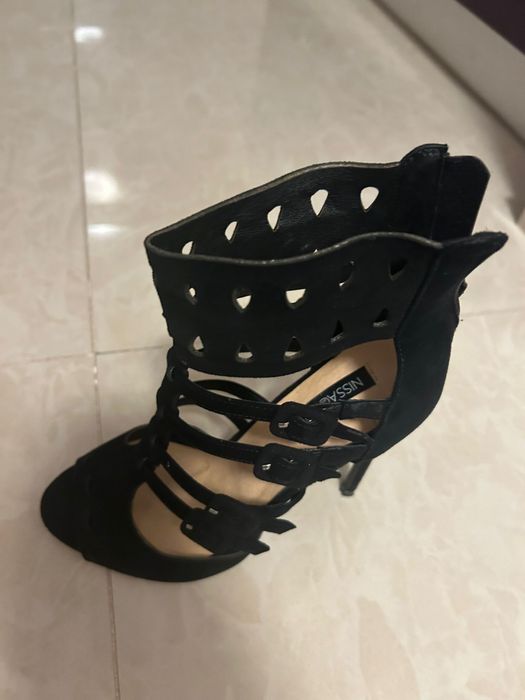 Sandale negre cu toc NISSA