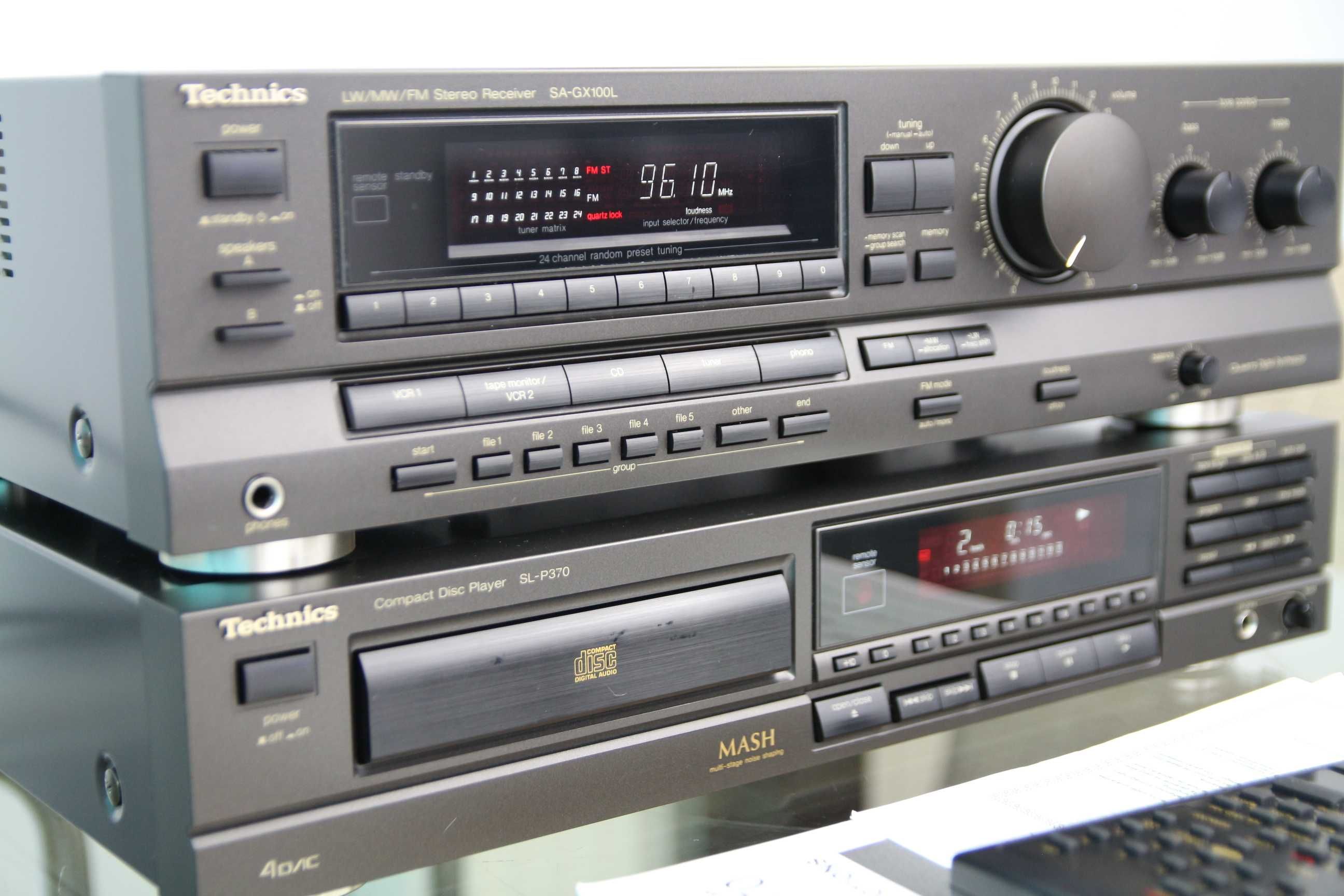 Technics SA-GX100 receiver si SL-P370 CD complet revizuite