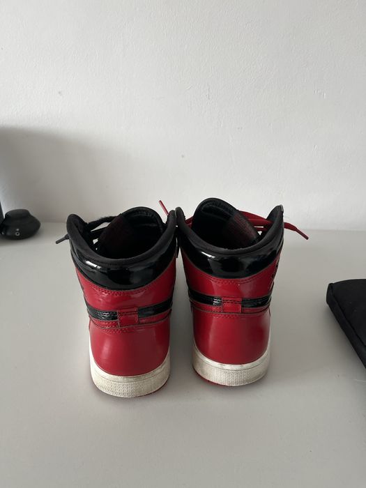 Vand Air Jordan 1 high patent bred