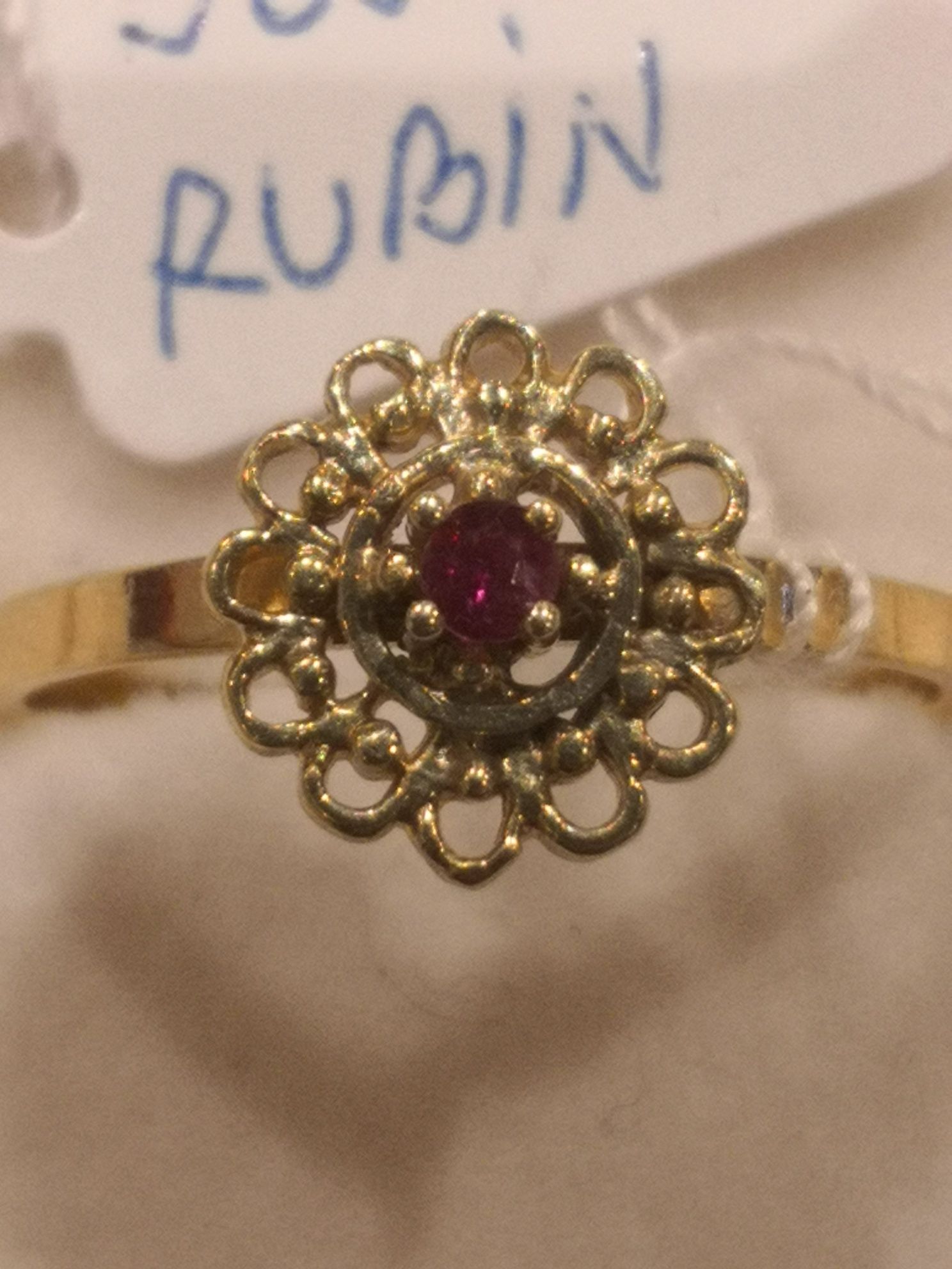Vind set de aur 14kt cu rubine
