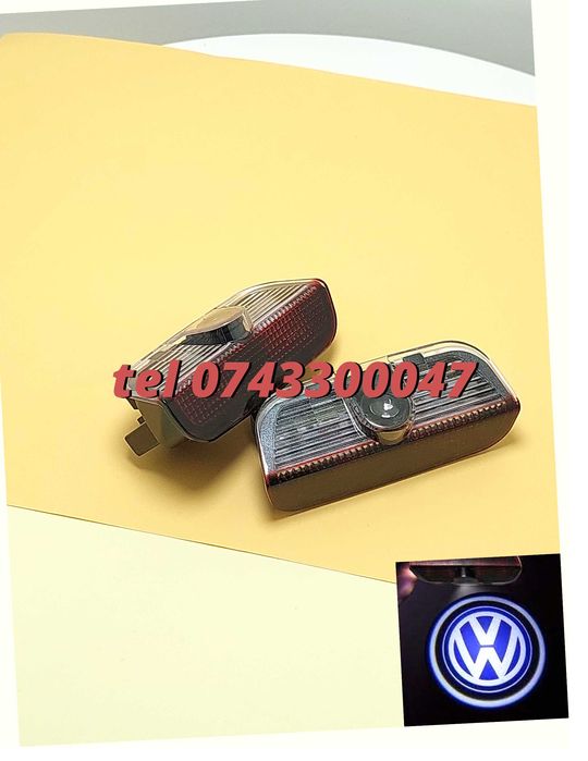 Set Proiectoare Portiere Led Logo Holograma Vw Sharan Tiguan Passat