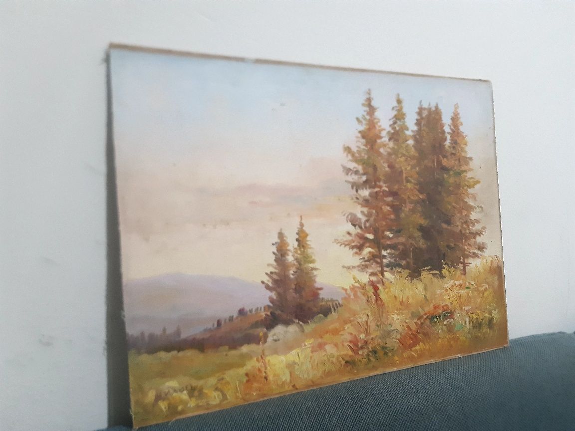 Антикварна картина ,,Горски пейзаж 3,, на художника.Н.Илиев.