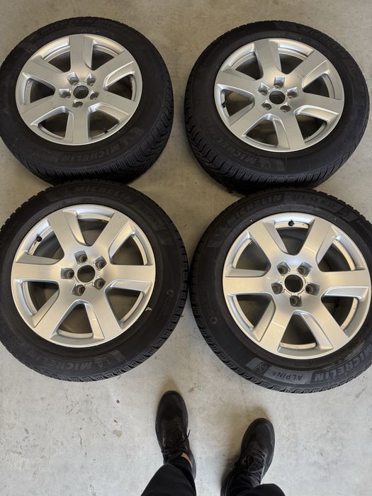 4 броя оригинални джанти с гуми от ауди а6 225/55 R17