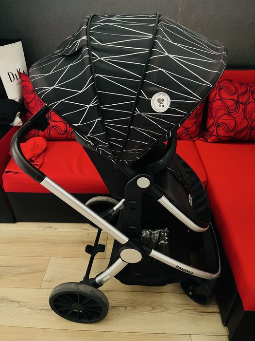 Комбинирана количка Lorelli - Ramona 3в1, Silver Stripe