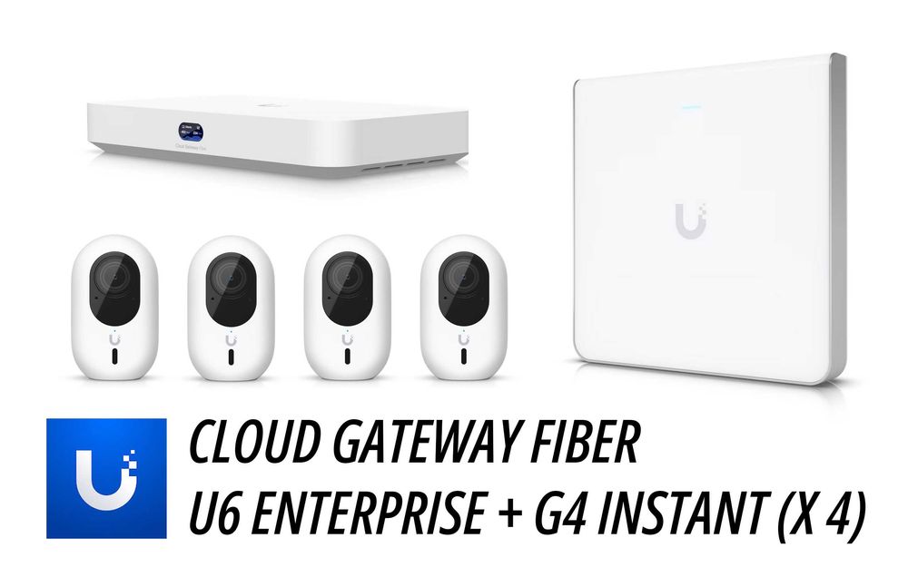 Unifi Cloud Gateway Fiber + U6 Enterprise + G4 Instant (4 штуки)