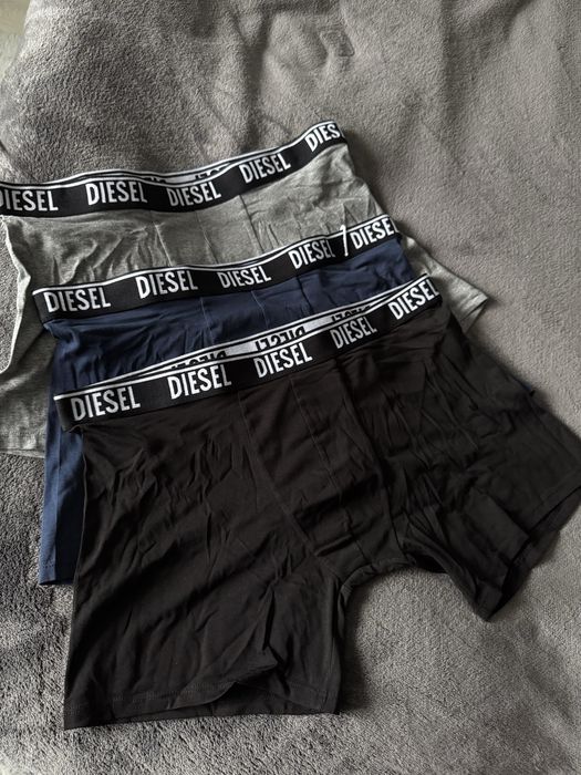 Diesel set 3 boxeri gri-negru-bleumarin marimea L noi originali