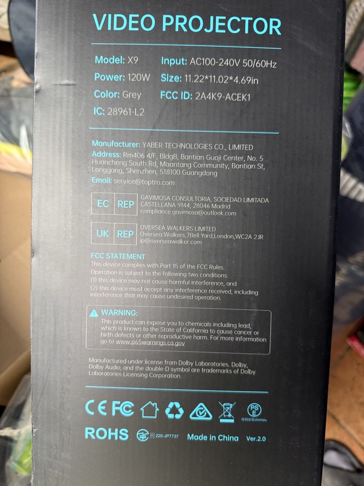 Продавам Video Projector X9