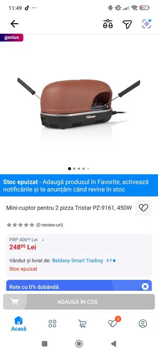 Set de doua  mini cuptoare  de pizza