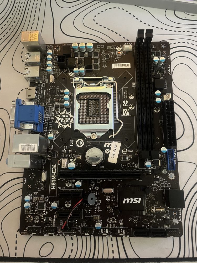 Дънна платка MSI H81M-E34 – LGA 1150, DDR3, PCIe, HDMI