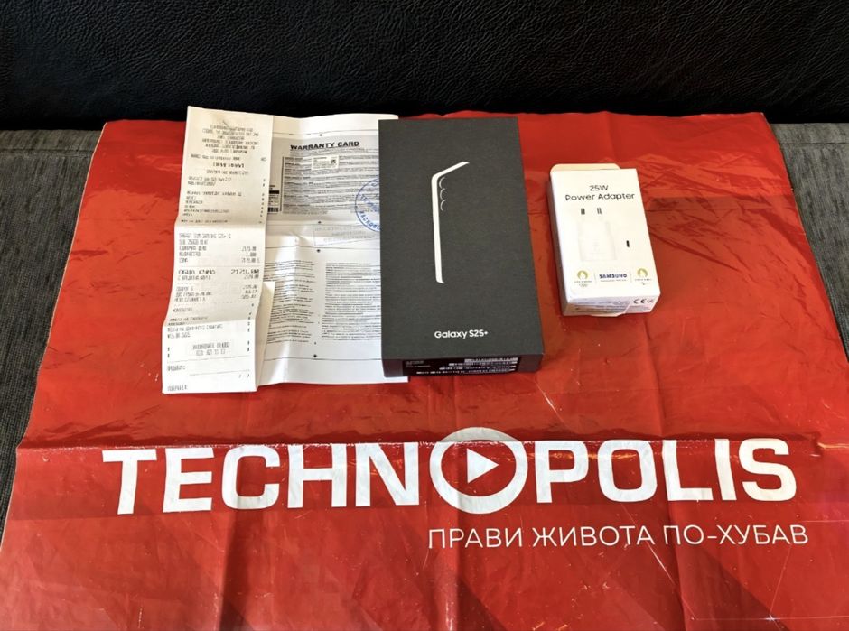 ***КАТО НОВ 256GB Samsung S25 Plus Технополис Гаранция 2027 S25+ Mint