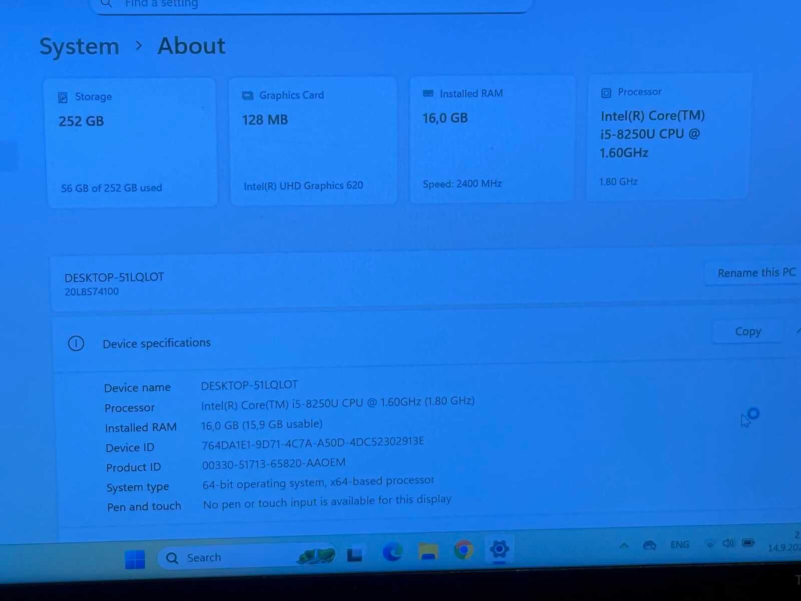 Lenovo Thinkpad T480s i5/16RAM/256SSD/UHD Graphics 620/Full HD IPS