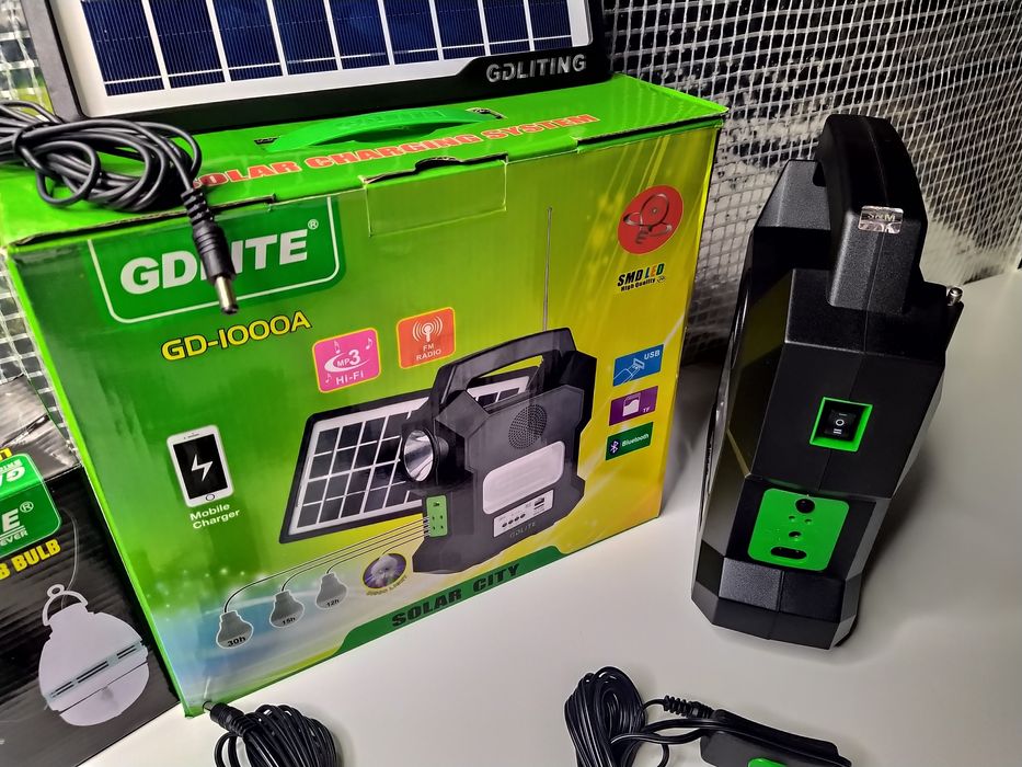 Kit generator solar GD1000 , pescuit , camping , locuinte izolate