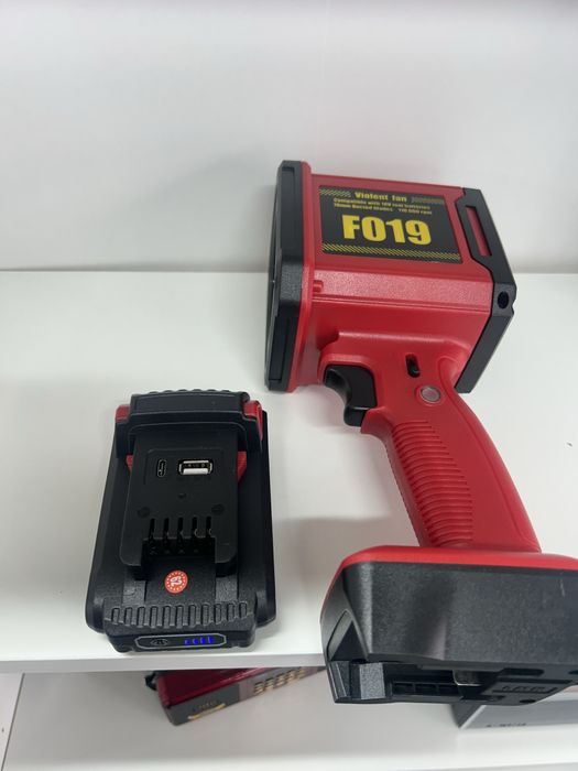 Suflantă industrială F019, 18V Li-Ion – puternică, portabilă, nouă