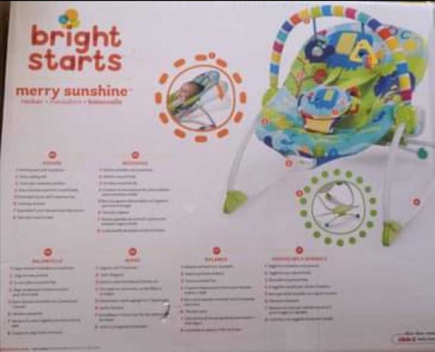 Люлка-шезлонг Bright Starts 2 in 1 Merry Sunshine Rocker