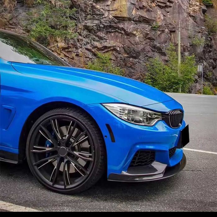 Lip prelungire bara fata M cu BMW Seria 4 F32 F33 F36 negru lucios