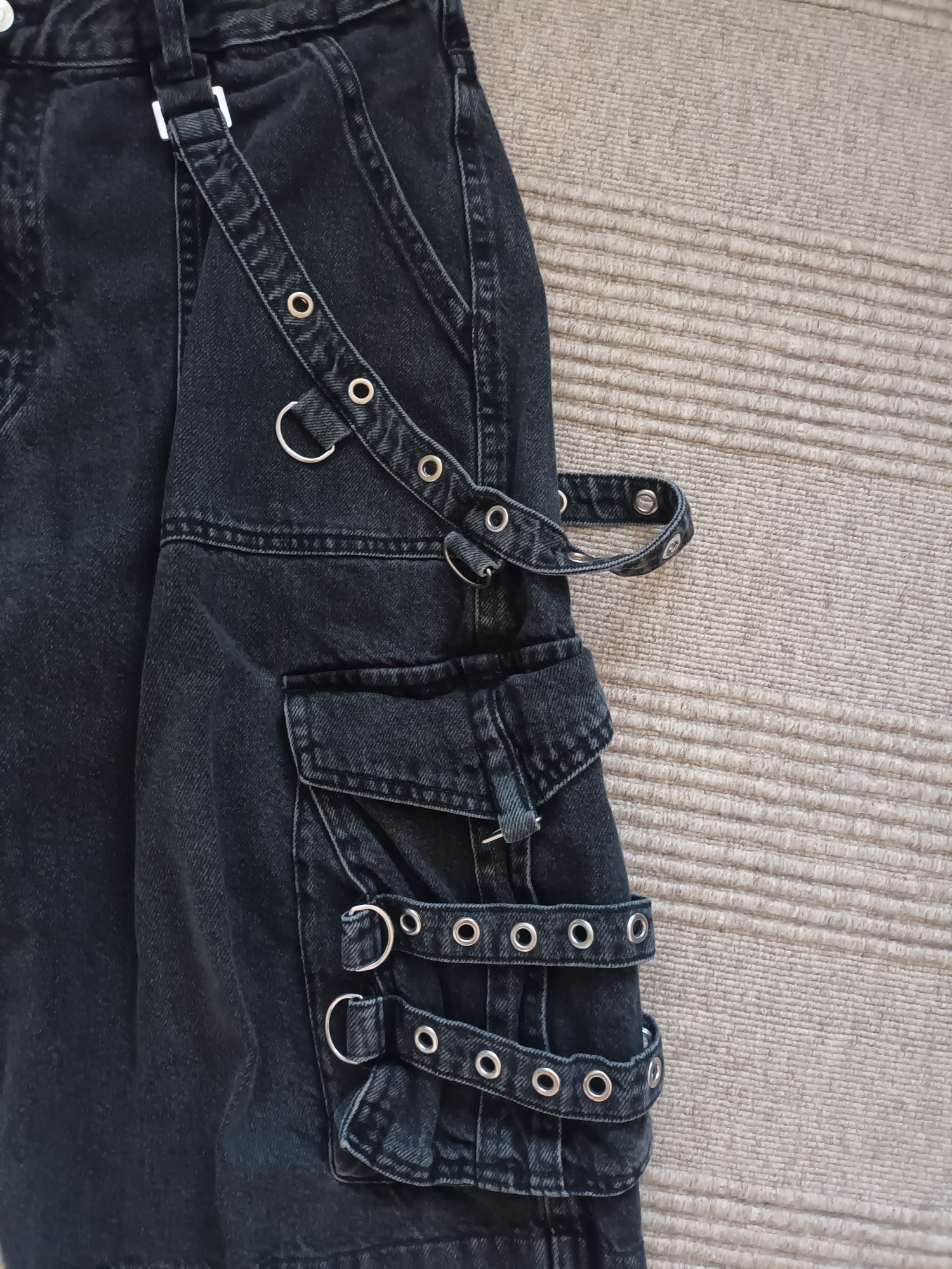 blugi baggy bershka raver marimea 42
