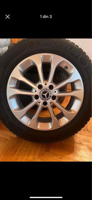Jante Mercedes 17 și anvelope de iarnă Michelin Alpin 215 / 60 / 17