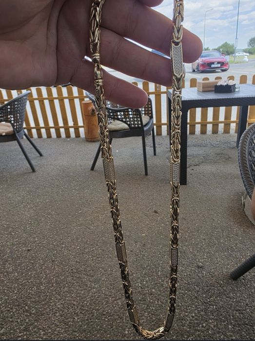 Lant aur 14k stare ca nou model King masiv greutate 75,20 grame