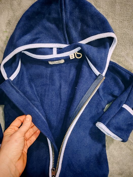 Salopeta fibra organica moale pt primăvara-toamna 62 și 68 băiețel