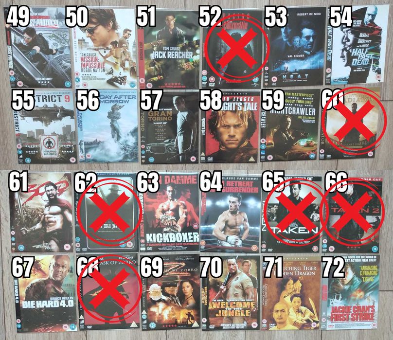 Екшън Филми DVD's Оригинални Дискове на Английски Език 4 лв/бр Movie