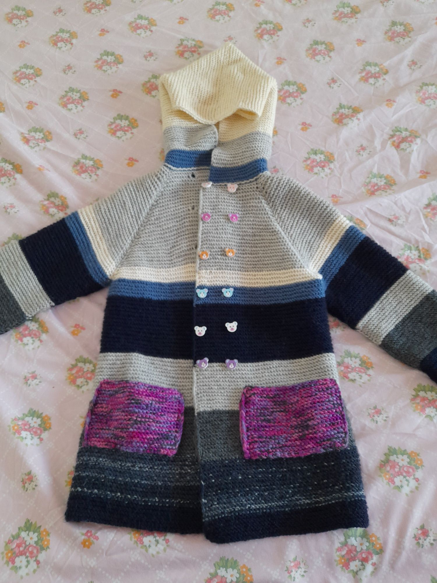 cardigan hanorac 4 5 6 ani fata fetita impletit manual handmade lana