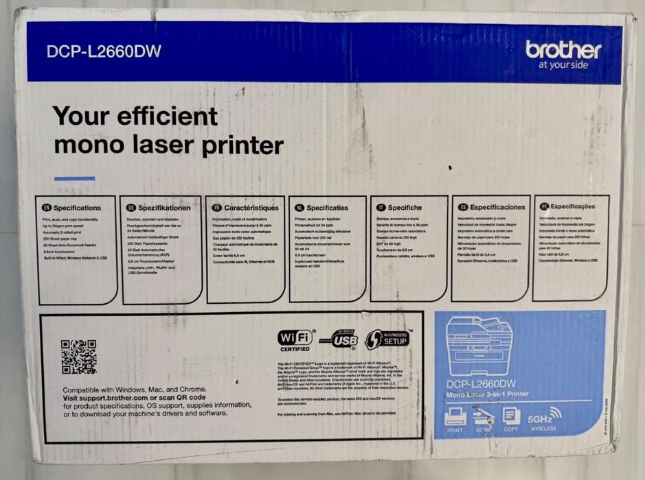 Imprimantă multifuncțională laser Brother DCP‑L2660DW Wi‑Fi A4 Noua