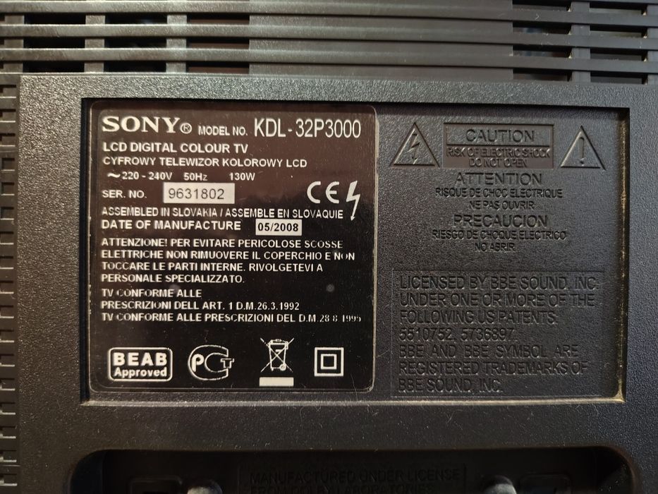 Televizor LCD Sony BRAVIA KDL-32 P3000, 81cm
