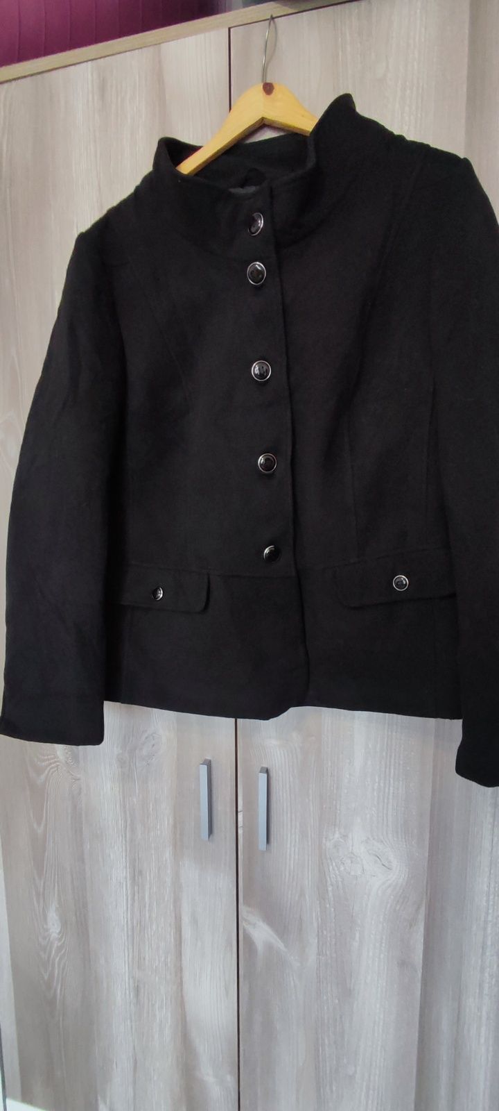 Черно палто ХЛ 46, жилетка зебра овърсайзд ХХЛ coat cardigan
