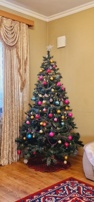 Новогодняя ель с игрушками