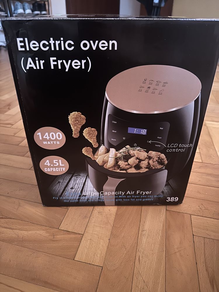 Airfryer- Фритюрник с горещ въздух- 4,5L - Touchscreen LCD