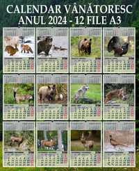 Calendar Vânătoresc 2024 - 12 file A3