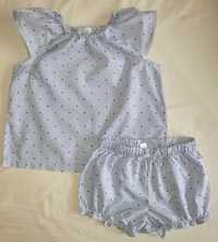 H&M Set de 2 piese cu bluză și pantaloni scurți 12-18m (86cm)