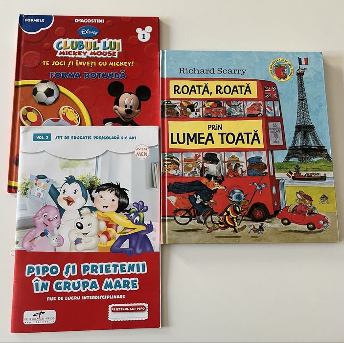 Pachet 3 carti Roata, roata prin lunea toata