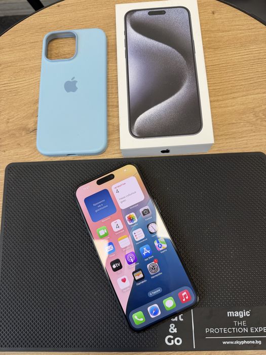Продавам/Бартер Iphone 15 pro max 256GB Blue Titanium