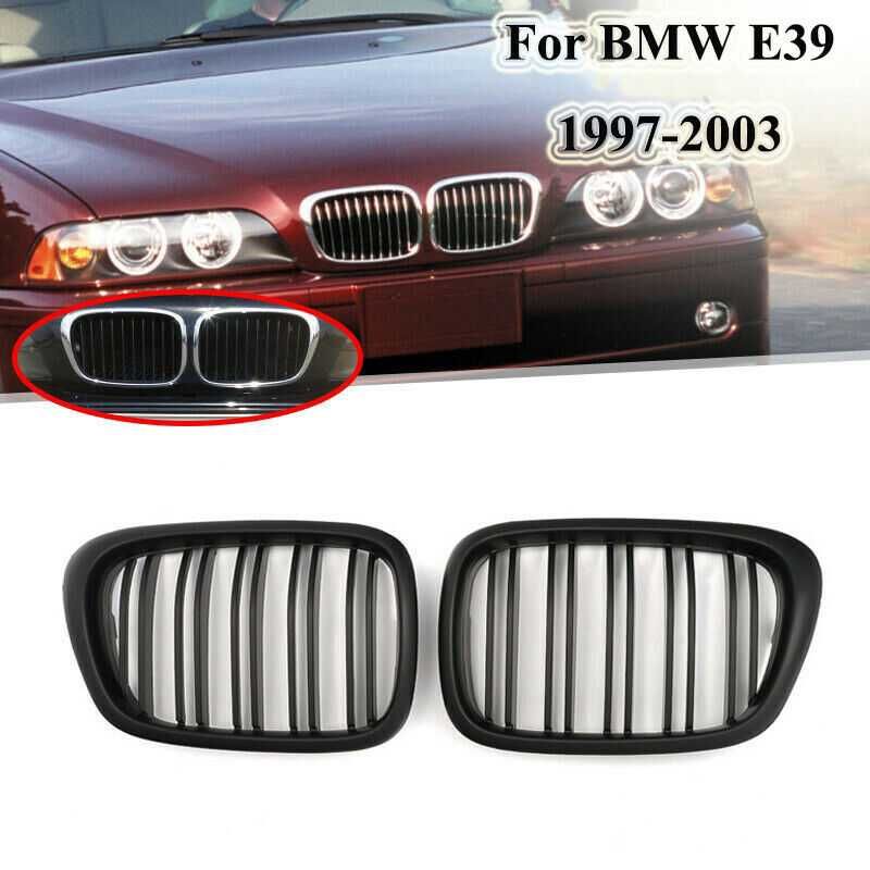 Двойни Бъбреци за БМВ Е39/BMW Е39 (1997-2003) черен гланц -  М дизайн