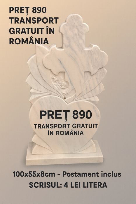 Monumente funerare, Transport gratuit oriunde in Romania