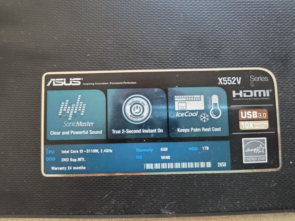 Асус Х552v 1000mb