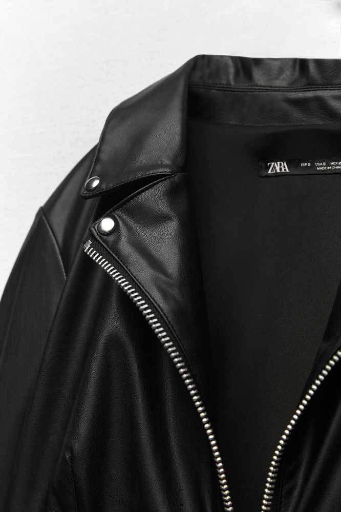 Geaca piele ecologica Zara noua cu eticheta XS