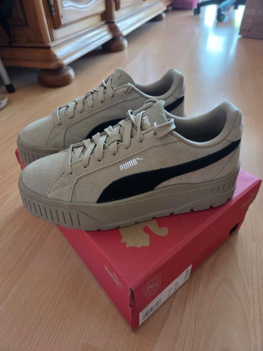 Puma Flatform piele intoarsa bej crem nr 40